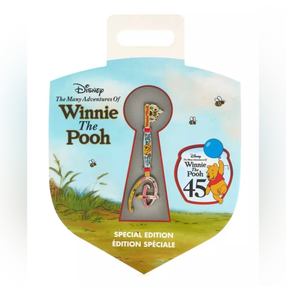 Disney Store The Many Adventures of Winnie the Pooh 45th Anniversary Key Pin